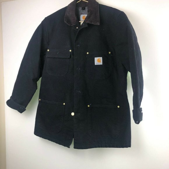 Carhartt Black Duck Chore Coat Blanket Lined - Picture 10 of 11